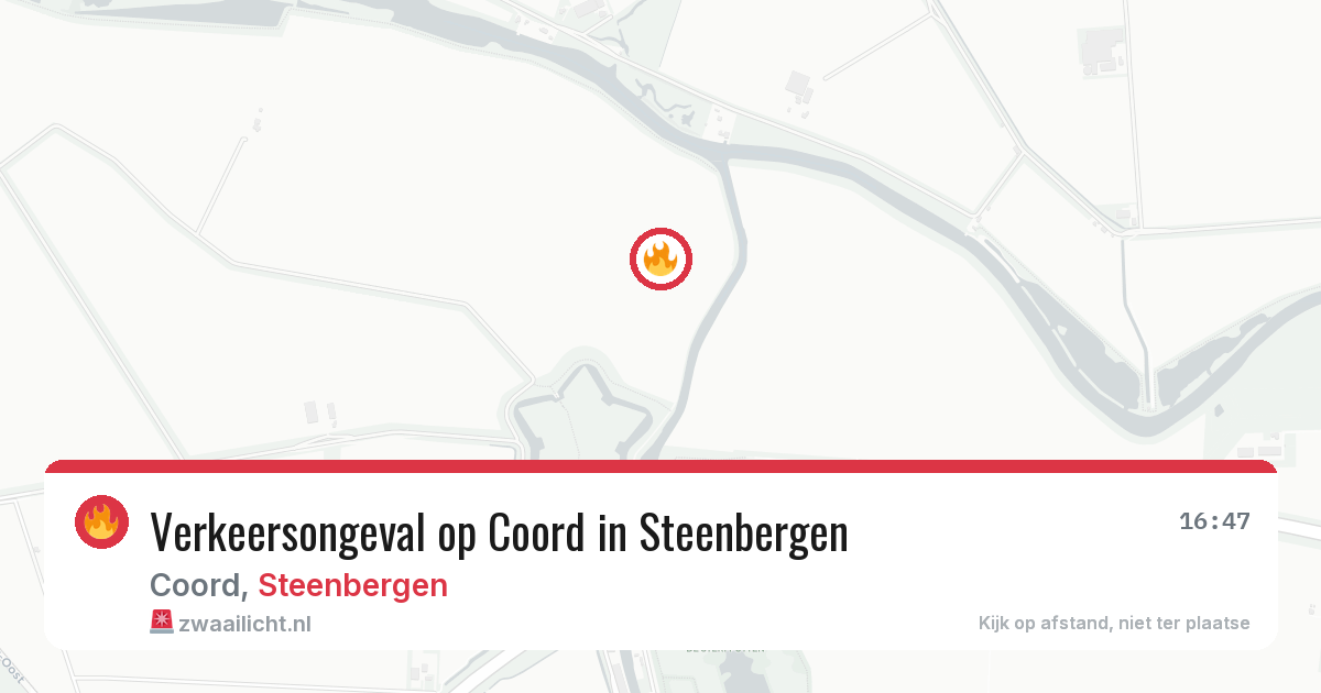 Verkeersongeval op Coord in Steenbergen — 17 mrt 2026