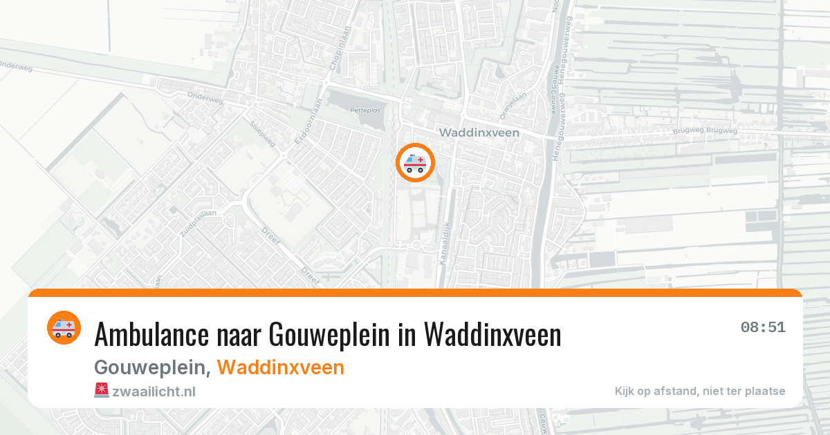 Ambulance naar Gouweplein in Waddinxveen — 3 jun 2026