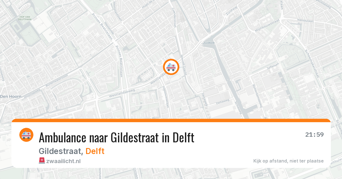 Ambulance naar Gildestraat in Delft — 7 jul 2026