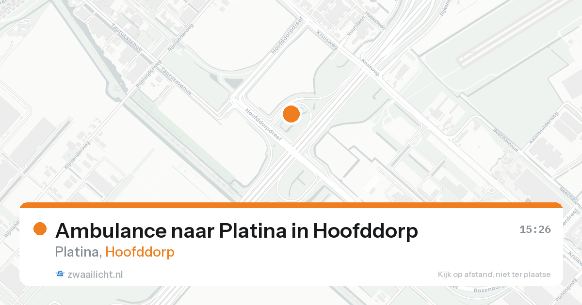 Ambulance naar Platina in Hoofddorp — 29 mei 2026