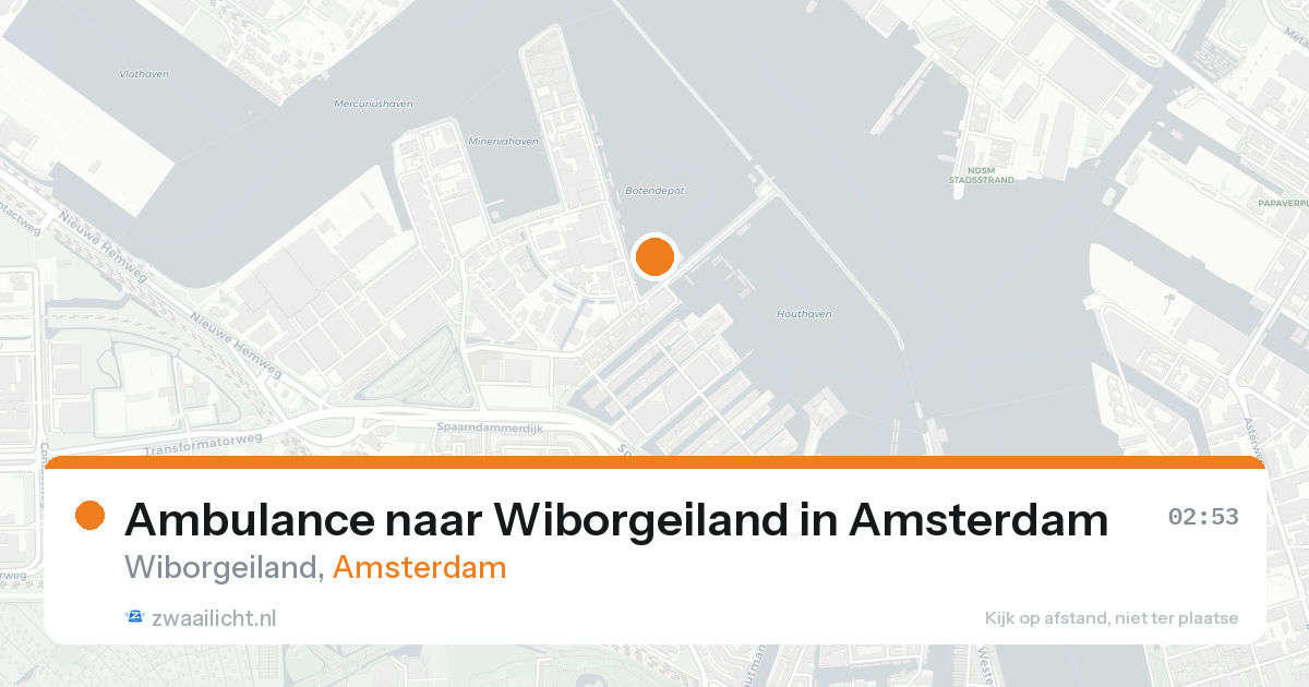 Ambulance naar Wiborgeiland in Amsterdam — 5 jun 2026
