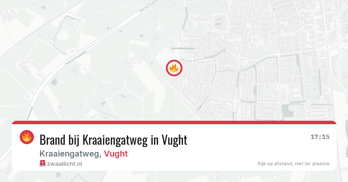 Brand bij Kraaiengatweg in Vught — 7 jul 2026