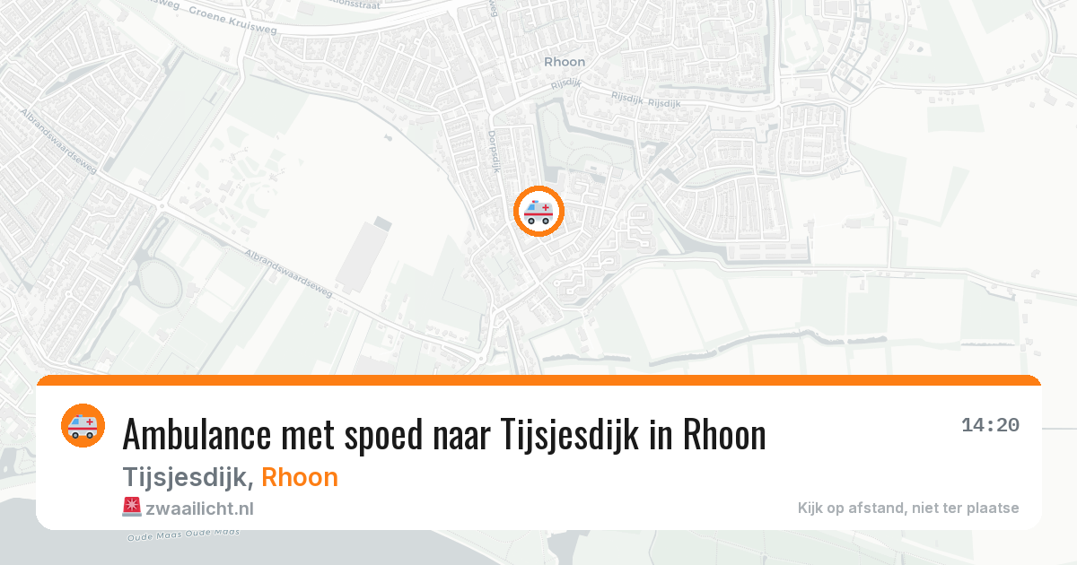 Ambulance met spoed naar Tijsjesdijk in Rhoon — 18 jun 2026