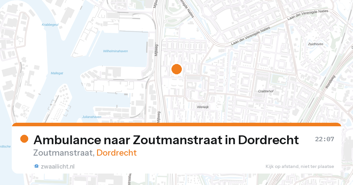Ambulance naar Zoutmanstraat in Dordrecht — 31 jan 2026
