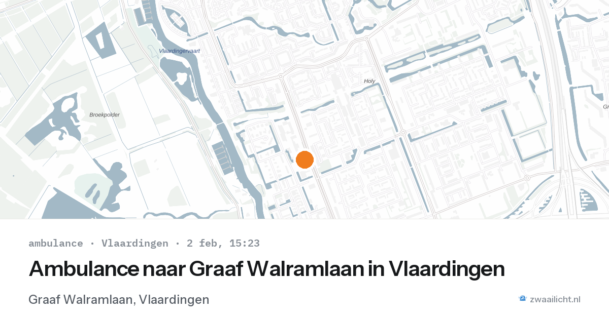Ambulance naar Graaf Walramlaan in Vlaardingen — 2 feb 2026