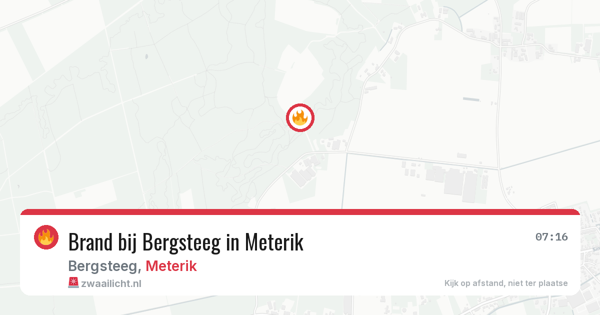 Brand bij Bergsteeg in Meterik — 10 jul 2026