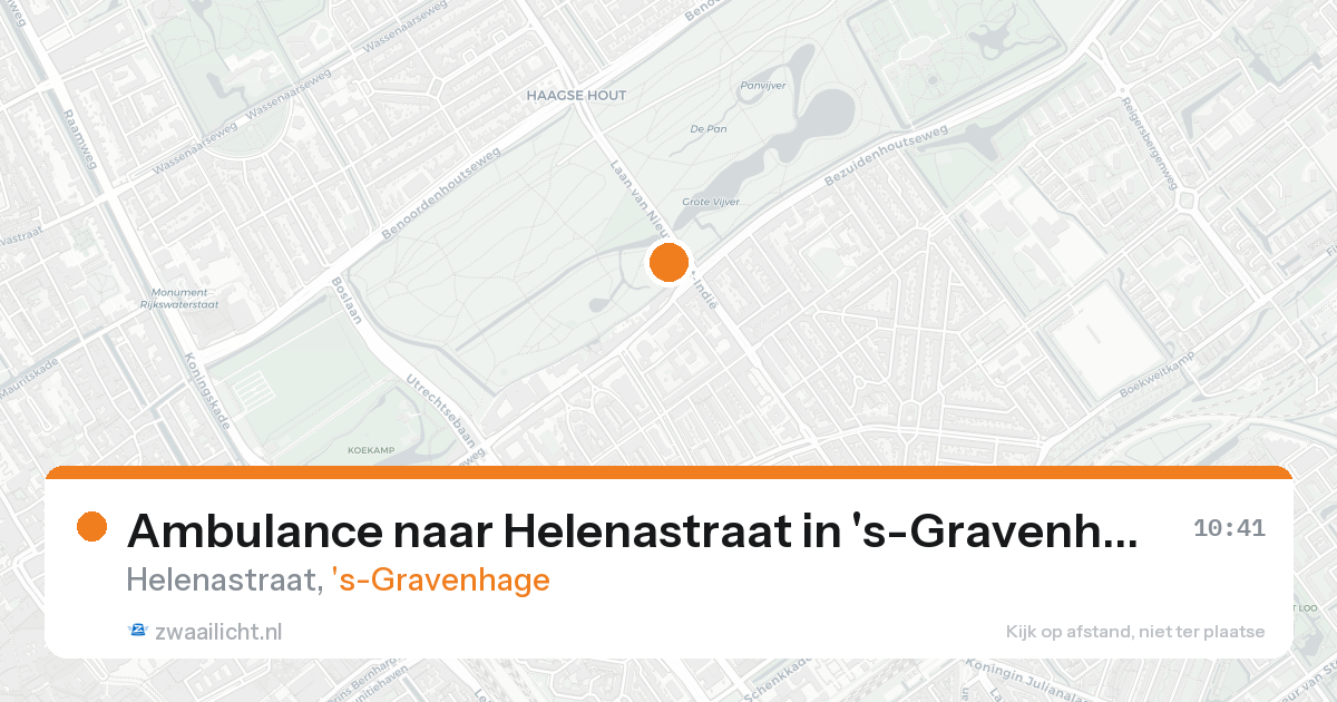 Ambulance naar Helenastraat in 's-Gravenhage — 16 aug 2026