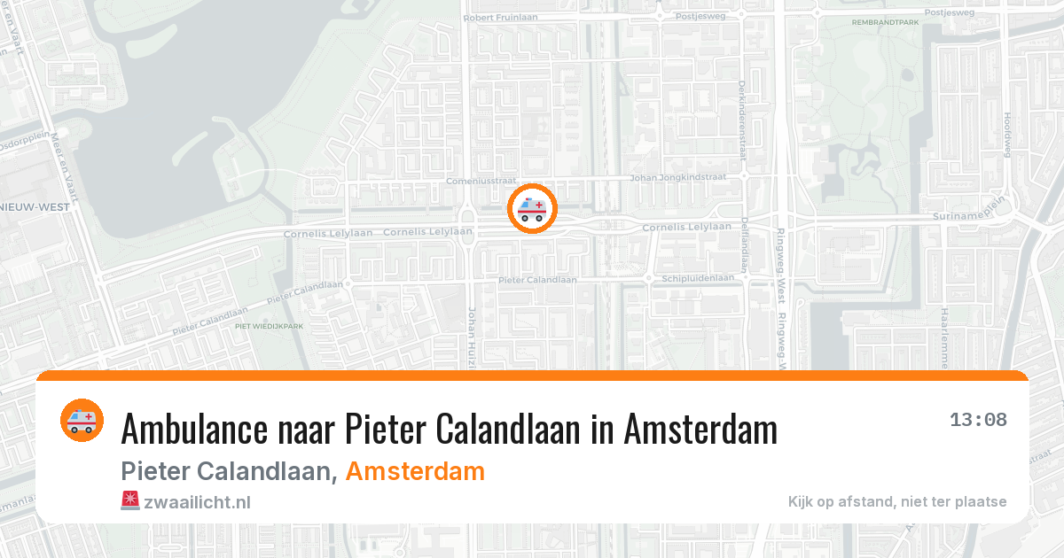 Ambulance naar Pieter Calandlaan in Amsterdam — 23 mrt 2026