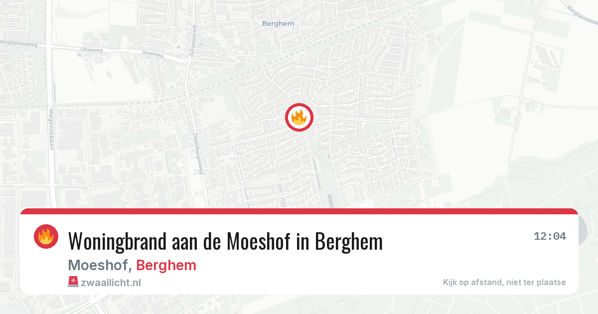 Woningbrand aan de Moeshof in Berghem — 5 feb 2026
