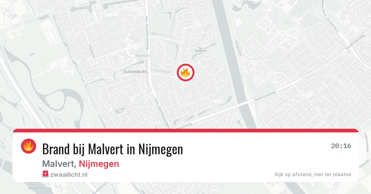 Brand bij Malvert in Nijmegen — 6 jul 2026