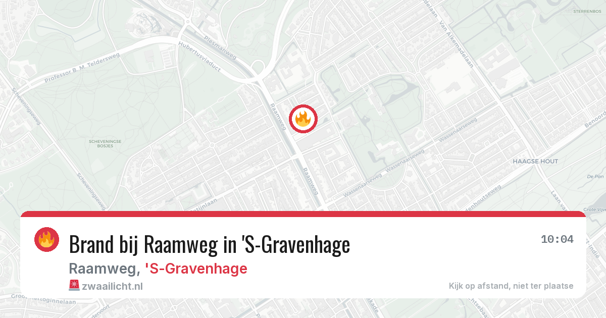 Brand bij Raamweg in 'S-Gravenhage — 2 jun 2026
