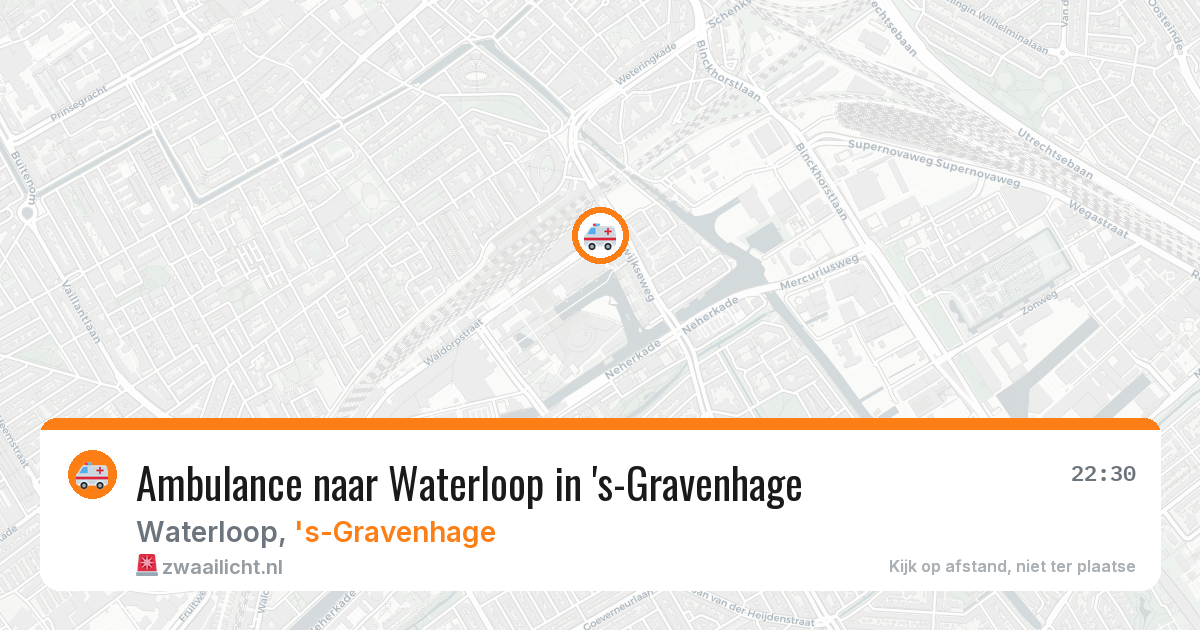 Ambulance naar Waterloop in 's-Gravenhage — 3 jul 2026
