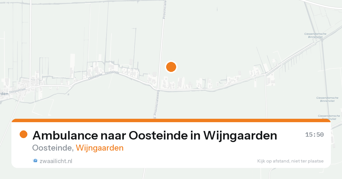 Ambulance naar Oosteinde in Wijngaarden — 15 aug 2026