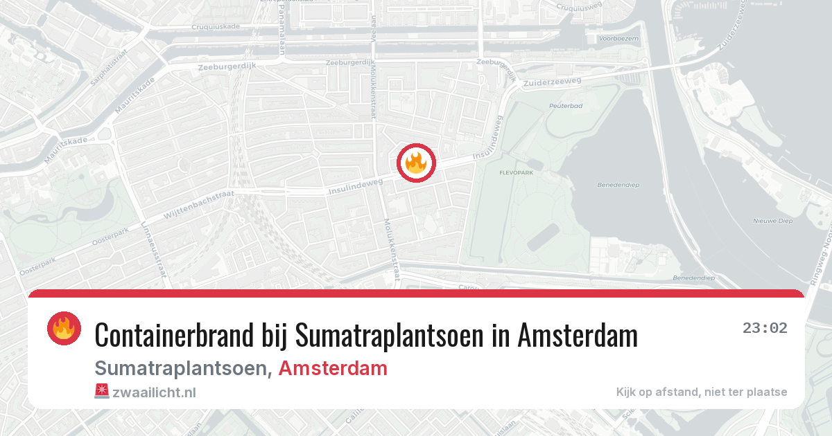 Containerbrand bij Sumatraplantsoen in Amsterdam — 11 mei 2026