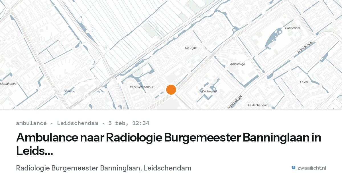 Ambulance naar Radiologie Burgemeester Banninglaan in Leidschendam — 5 feb 2026