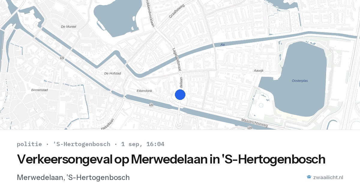 Verkeersongeval op Merwedelaan in 'S-Hertogenbosch — 1 sep 2026