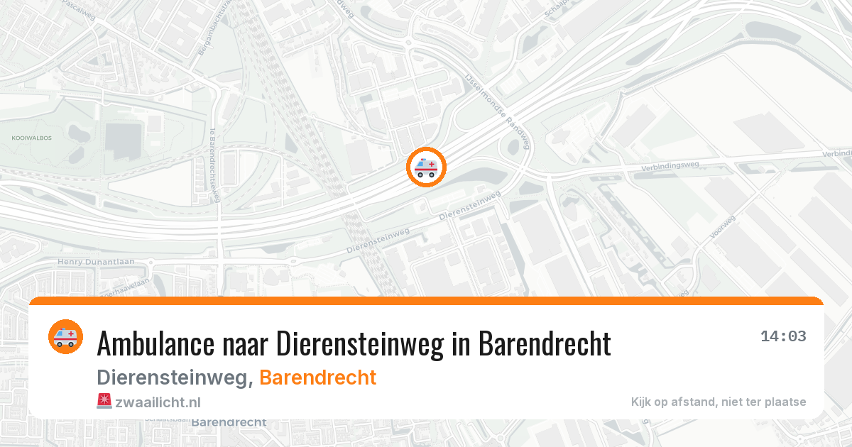 Ambulance naar Dierensteinweg in Barendrecht — 20 mrt 2026