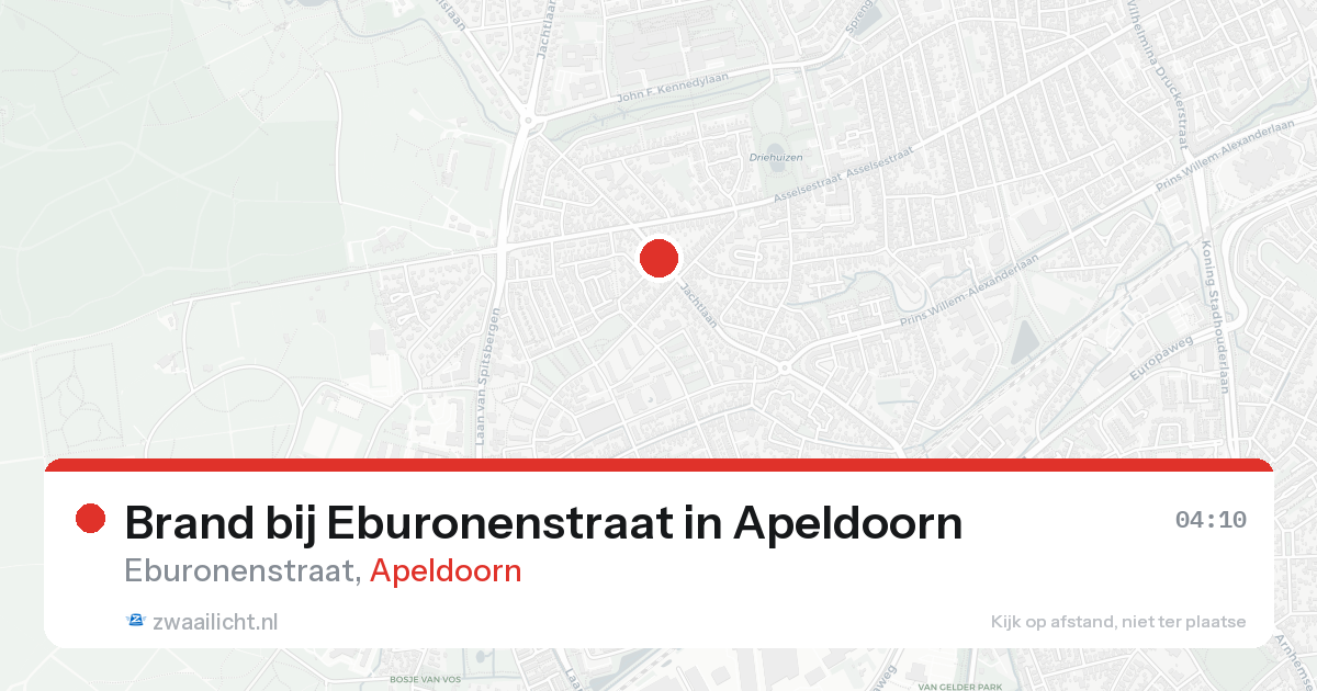 Brand bij Eburonenstraat in Apeldoorn — 26 aug 2026