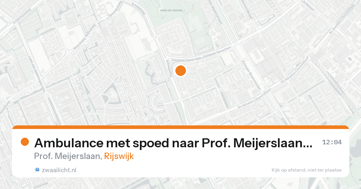 Ambulance met spoed naar Prof. Meijerslaan in Rijswijk — 19 aug 2026