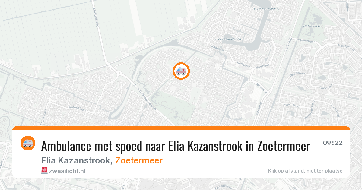 Ambulance met spoed naar Elia Kazanstrook in Zoetermeer — 23 feb 2026
