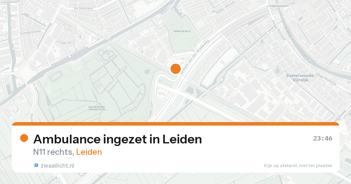 Ambulance ingezet in Leiden — 15 aug 2026