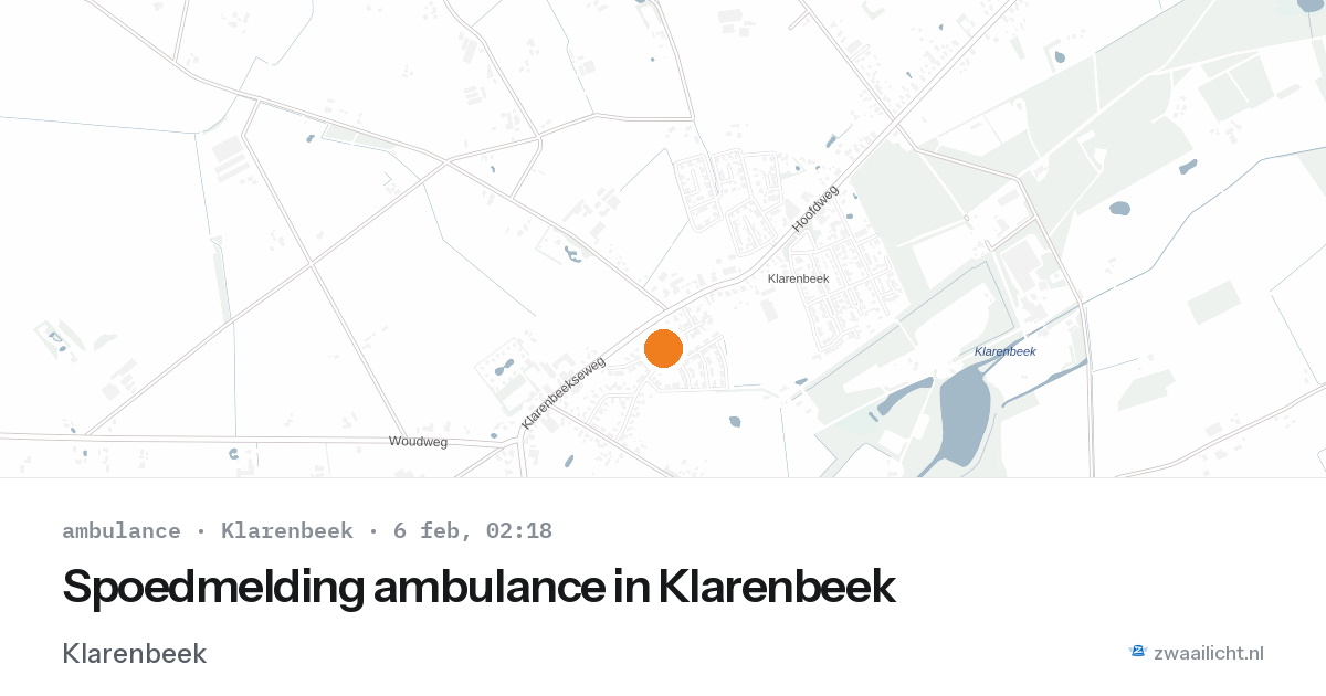 Spoedmelding ambulance in Klarenbeek — 6 feb 2026