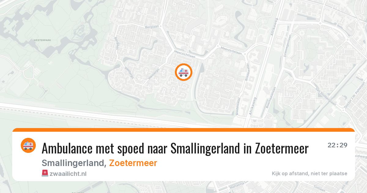 Ambulance met spoed naar Smallingerland in Zoetermeer — 15 mrt 2026