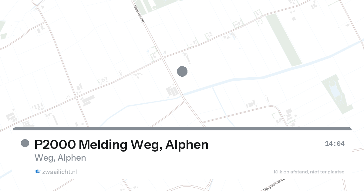 P2000 Melding Weg, Alphen — 20 mei 2026