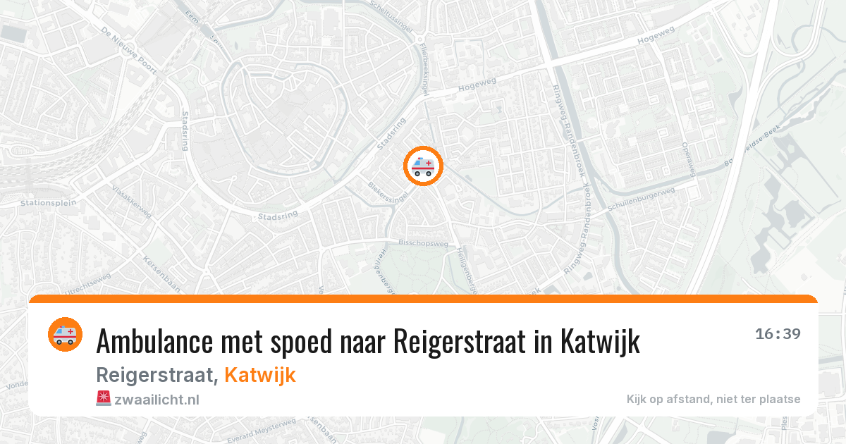 Ambulance met spoed naar Reigerstraat in Katwijk — 28 jan 2026