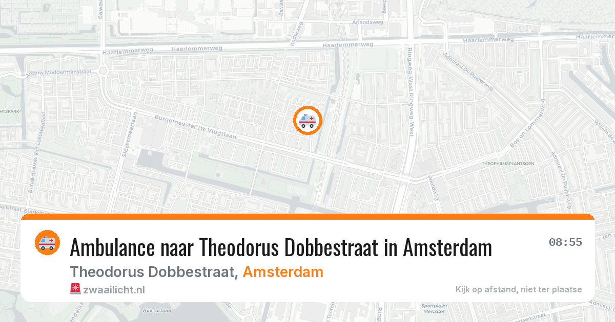 Ambulance naar Theodorus Dobbestraat in Amsterdam — 10 aug 2026