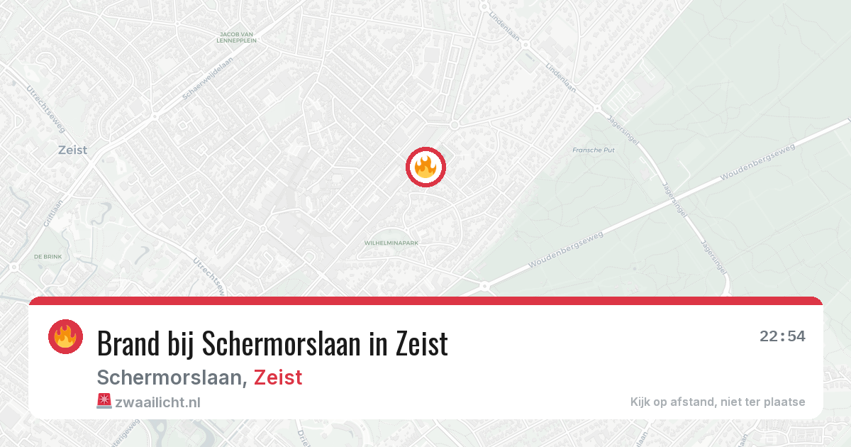 Brand bij Schermorslaan in Zeist — 29 apr 2026