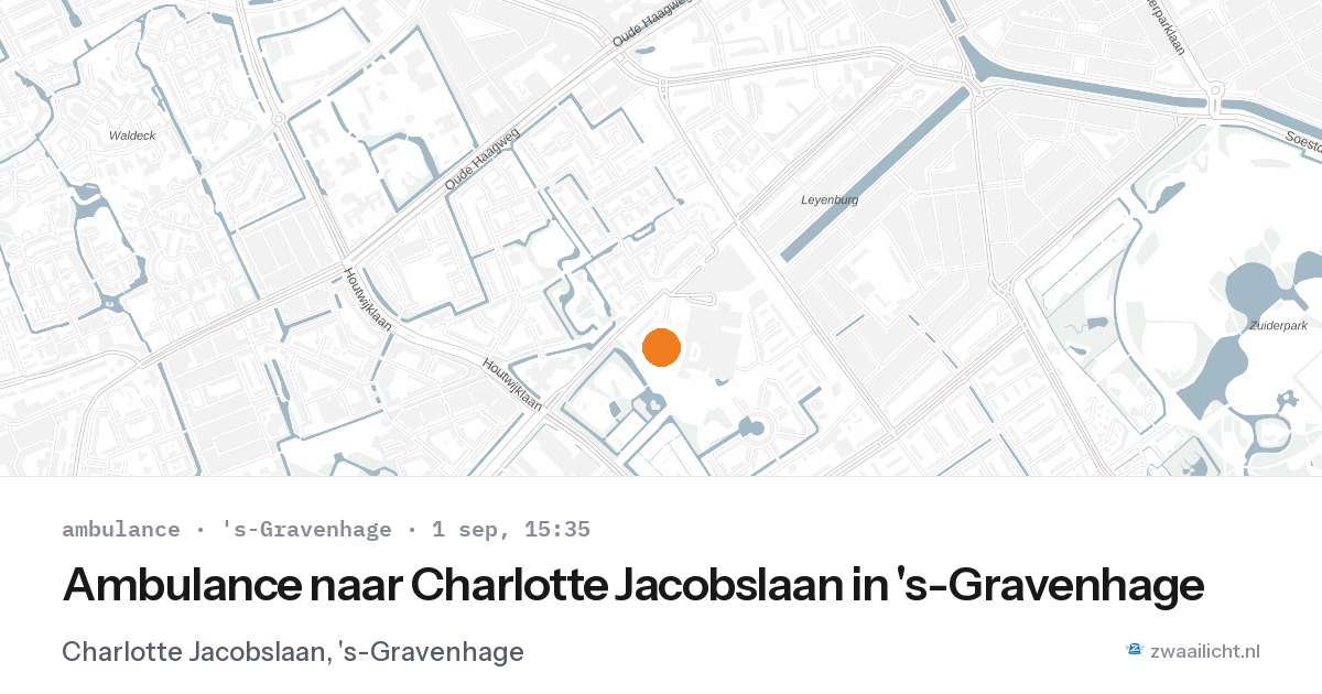 Ambulance naar Charlotte Jacobslaan in 's-Gravenhage — 1 sep 2026