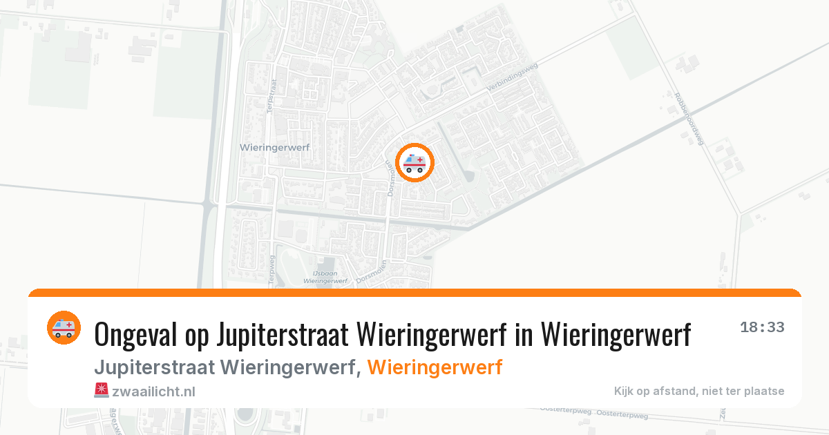 Ongeval op Jupiterstraat Wieringerwerf in Wieringerwerf — 28 jun 2026