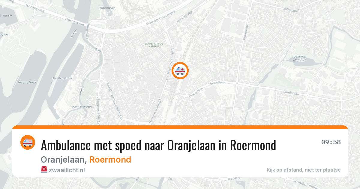 Ambulance met spoed naar Oranjelaan in Roermond — 9 feb 2026