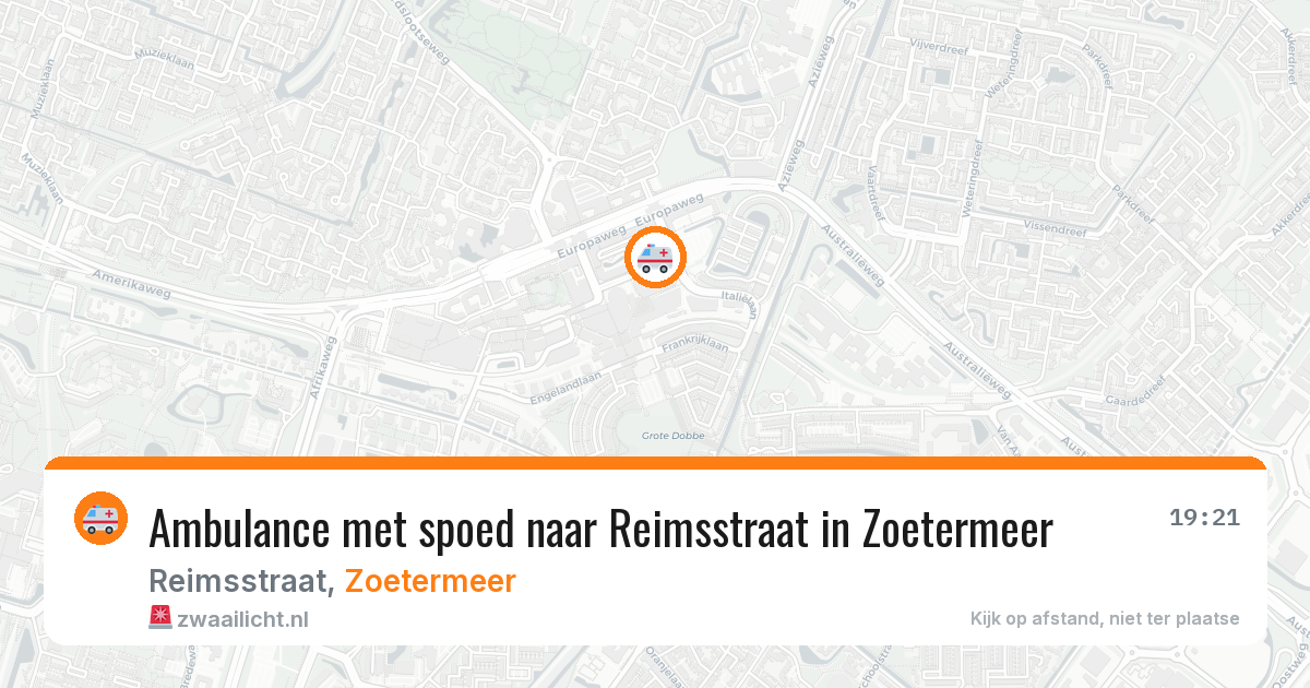 Ambulance met spoed naar Reimsstraat in Zoetermeer — 26 jan 2026
