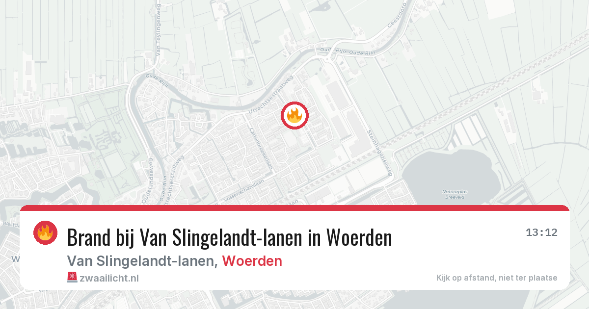Brand bij Van Slingelandt-lanen in Woerden — 24 jun 2026