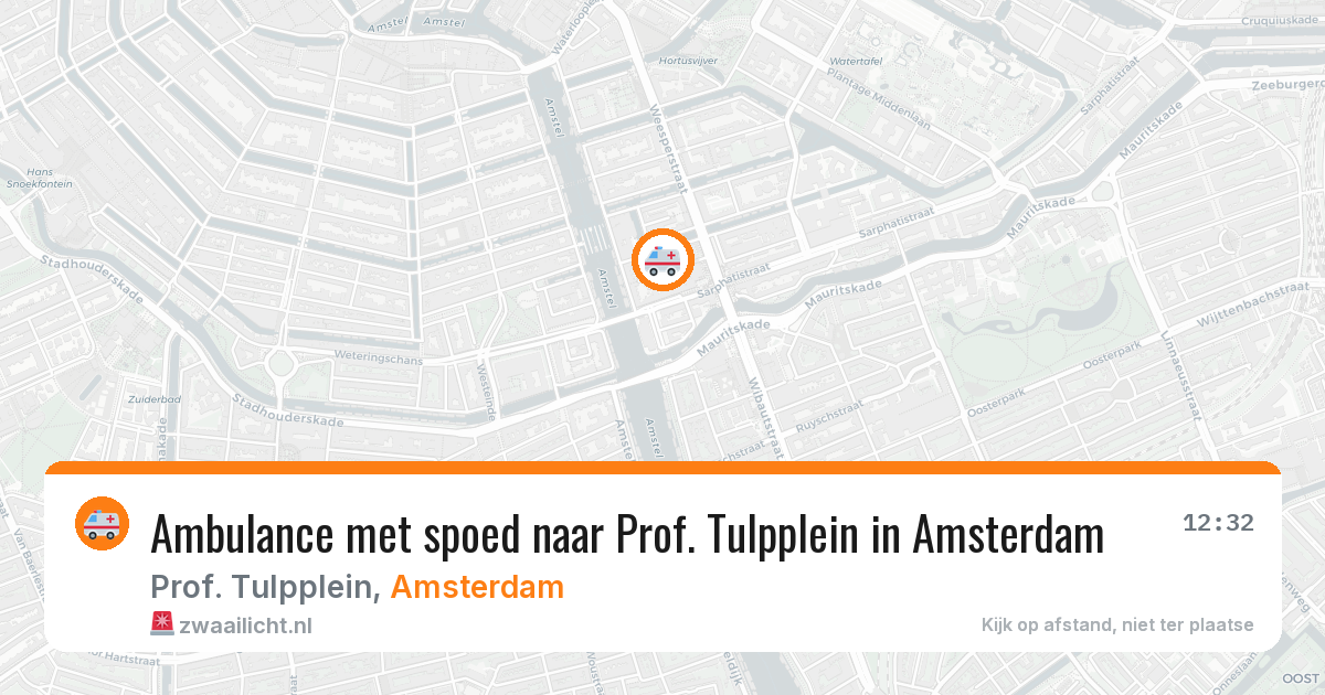 Ambulance met spoed naar Prof. Tulpplein in Amsterdam — 12 jun 2026