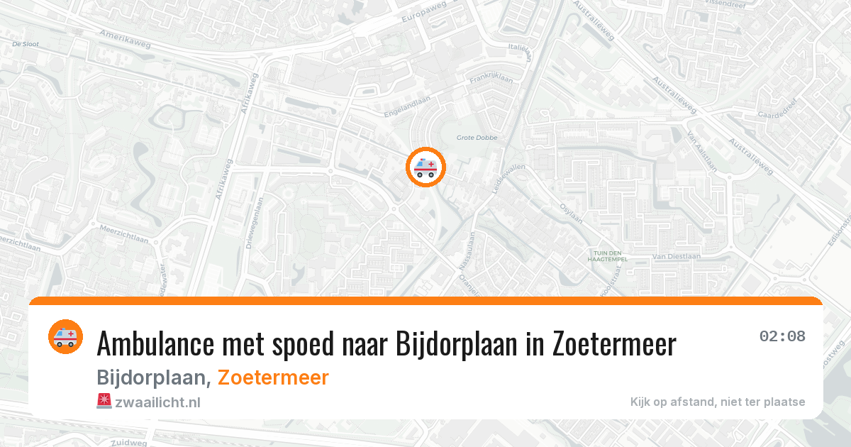 Ambulance met spoed naar Bijdorplaan in Zoetermeer — 21 jun 2026