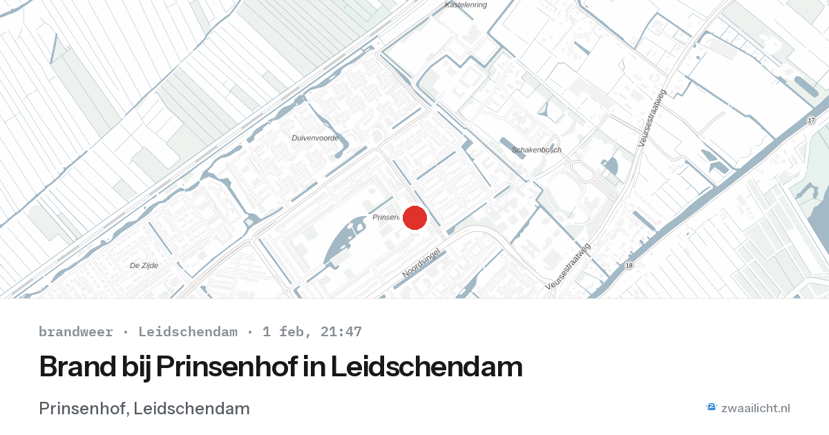 Brand bij Prinsenhof in Leidschendam — 1 feb 2026