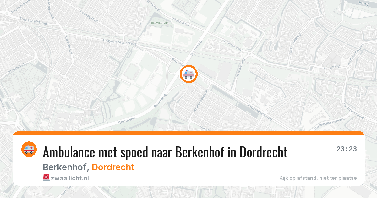 Ambulance met spoed naar Berkenhof in Dordrecht — 20 jan 2026