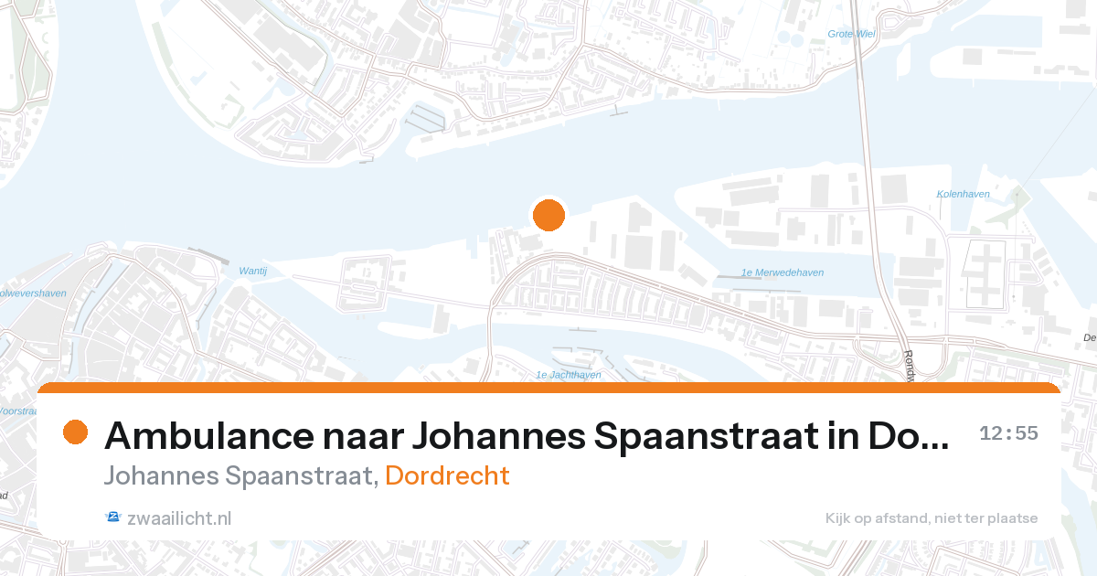 Ambulance naar Johannes Spaanstraat in Dordrecht — 28 aug 2026