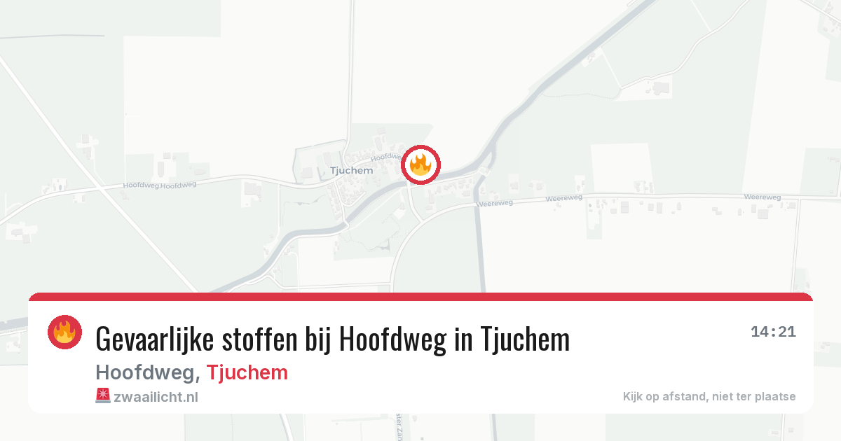 Gevaarlijke stoffen bij Hoofdweg in Tjuchem — 10 apr 2026