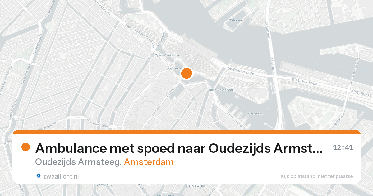Ambulance met spoed naar Oudezijds Armsteeg in Amsterdam — 22 jul 2026