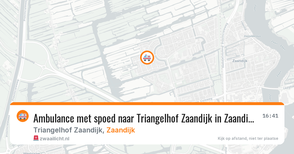 Ambulance met spoed naar Triangelhof Zaandijk in Zaandijk — 22 jan 2026