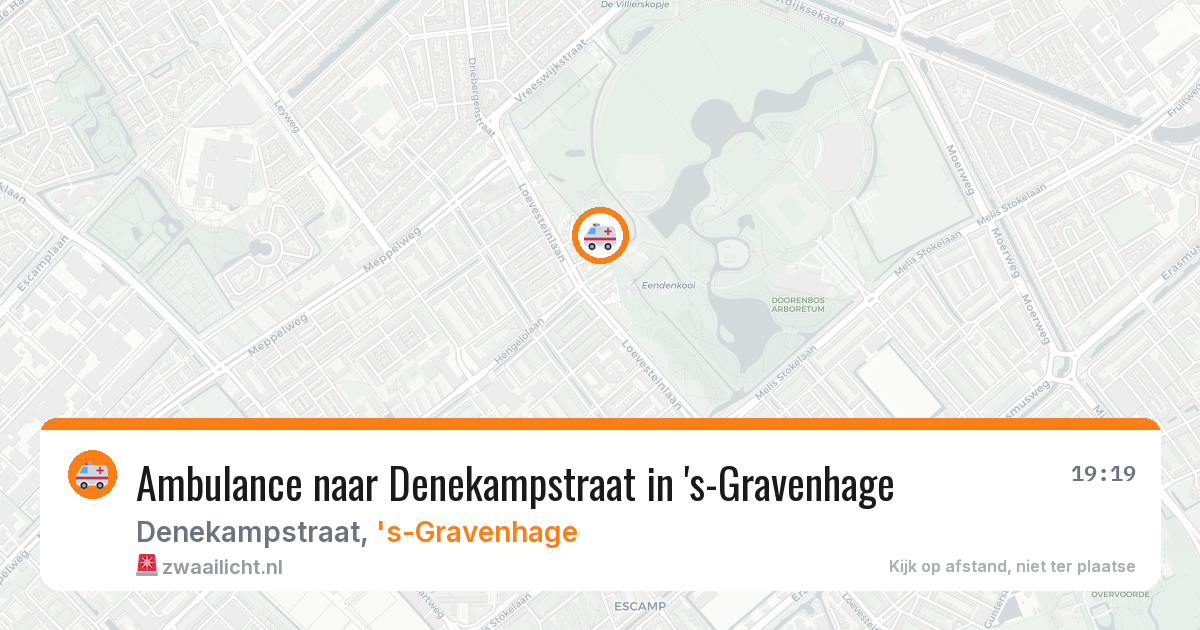 Ambulance naar Denekampstraat in 's-Gravenhage — 16 jul 2026