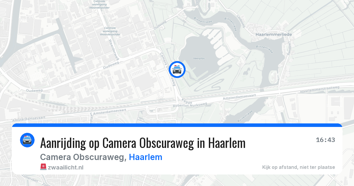 Aanrijding op Camera Obscuraweg in Haarlem — 7 jul 2026