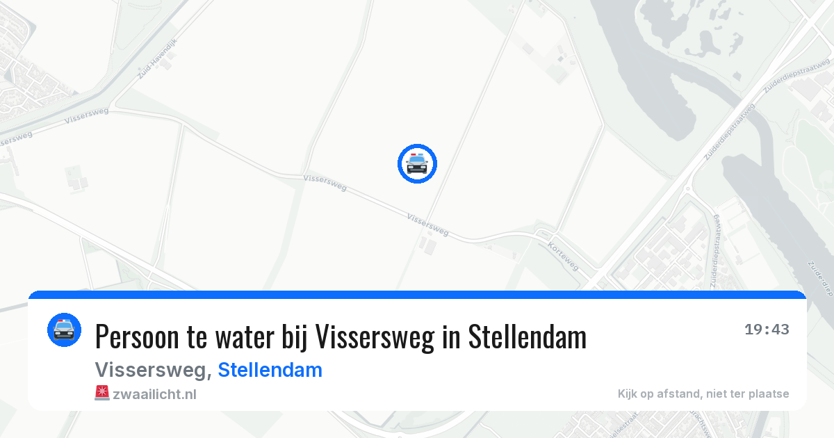 Persoon te water bij Vissersweg in Stellendam — 17 feb 2026