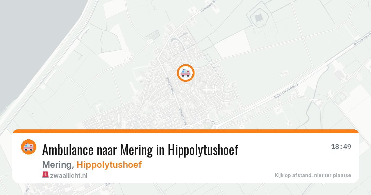 Ambulance naar Mering in Hippolytushoef — 17 jul 2026