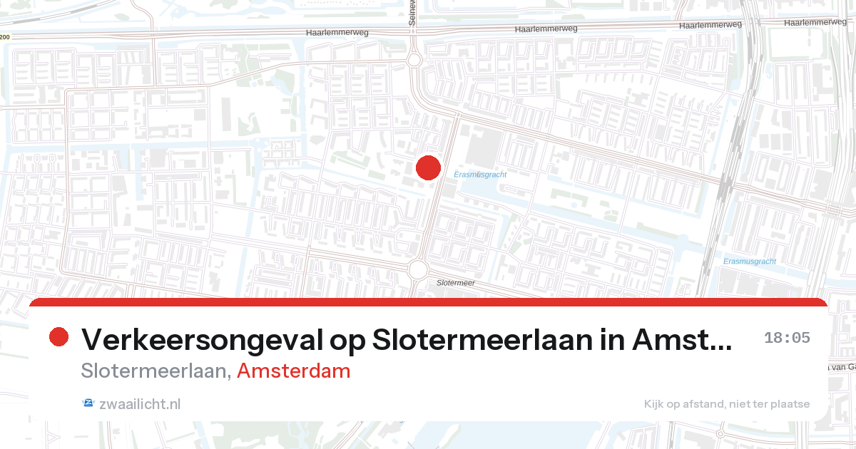Verkeersongeval op Slotermeerlaan in Amsterdam — 27 aug 2026