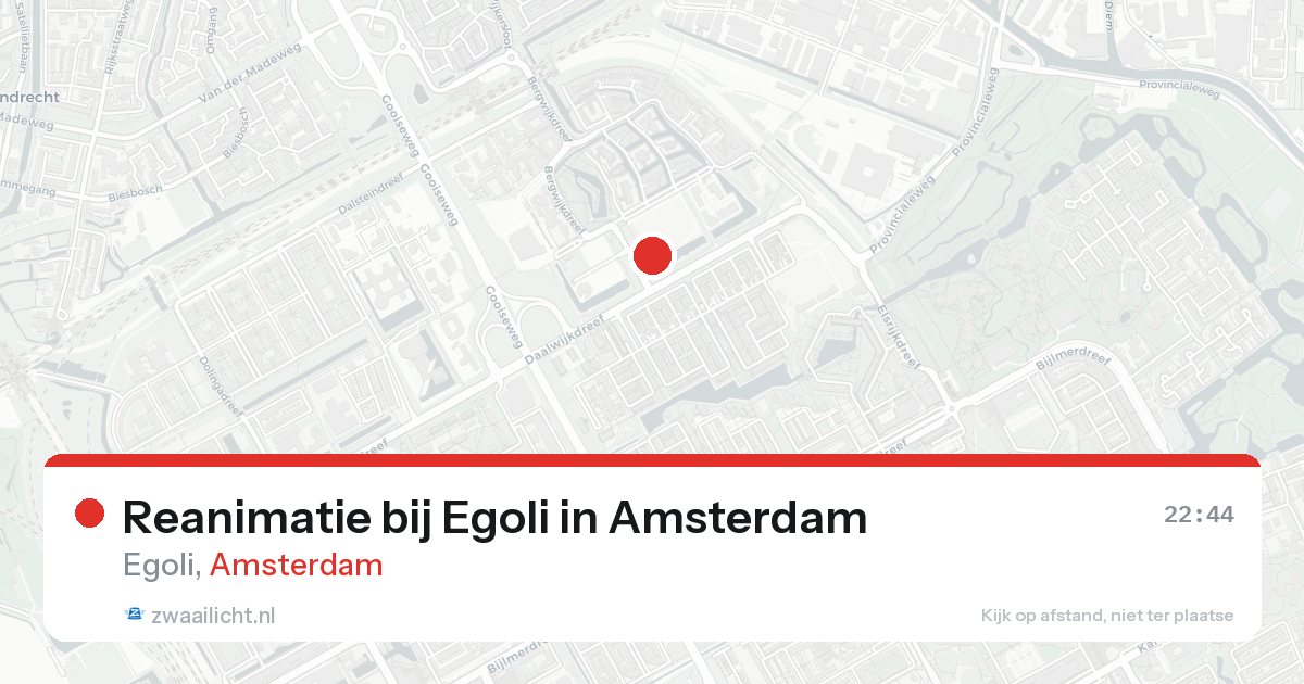 Reanimatie bij Egoli in Amsterdam — 17 aug 2026